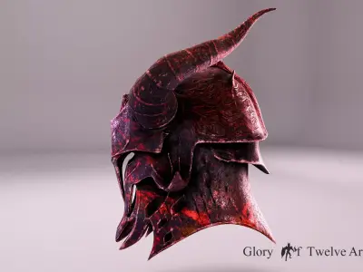 MEDIEVAL Inferno Helmet Low-poly 3D model