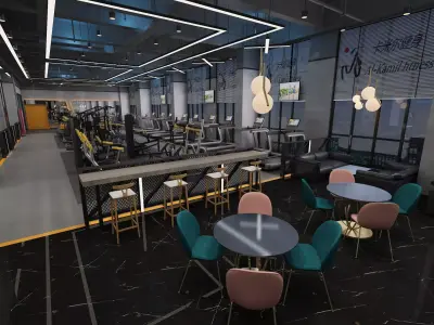 Industrial Loft Gym  3D model
