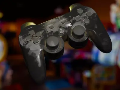 PS3 CONTROLLER Low-poly 3D model