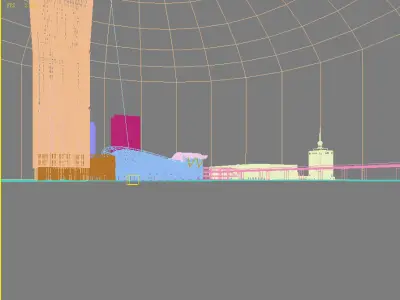 Station Building 3D model buy