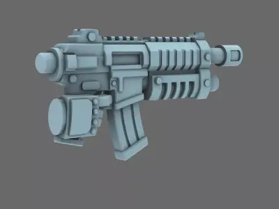 Space Knights AR Style Combat Rifle RIGHT 3D print model