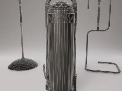 Gloria F6 Custom Design Fire Extinguisher Low-poly 3D model