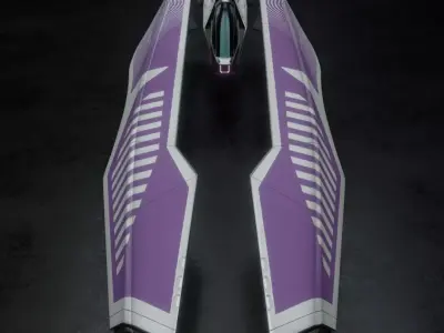 Spaceship racer WipeOut Qirex style 3D model