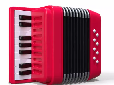 Accordion Low-poly 3D model