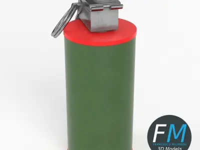 Smoke grenade 3D model purchase