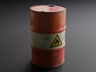 Old Metal Barrels Low-poly 3D model purchase