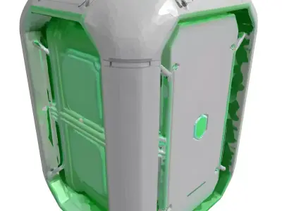 Futuristic SciFi Power Cell Container 3D model