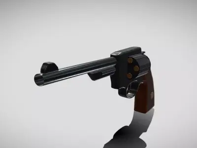 Revolver Gun 3D model shop