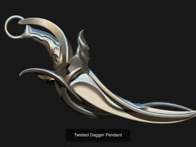 A Set of Fantasy Inspired Weapon Pendants 3D Model Pack