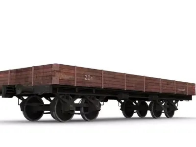 railway carriage Low-poly 3D model purchase