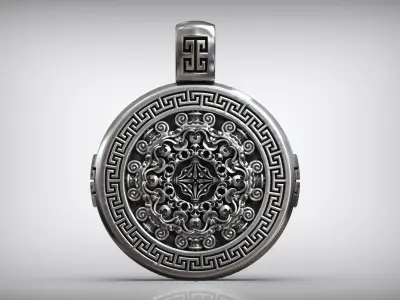 Medusa Gorgona Head Snake Ancient Greece Antique Pendant 3D print model