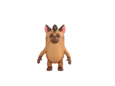 Rigged Hyena Character 3D model