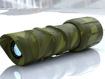 military monocular  Free 3D model