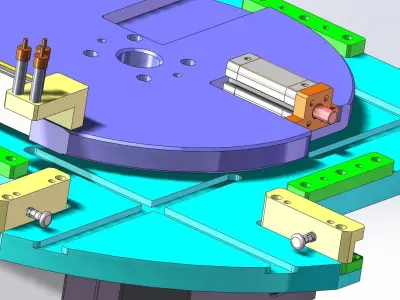 The dividing plate mechanism 3D model