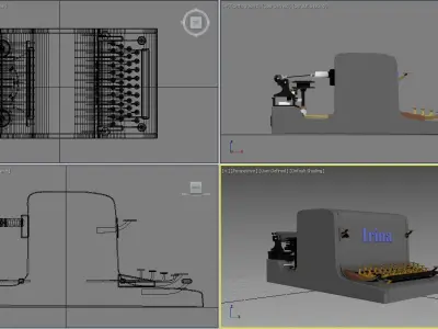 typewriter machine 3D model