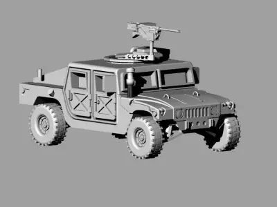 Military Hummer for microminiaturize model 3D model