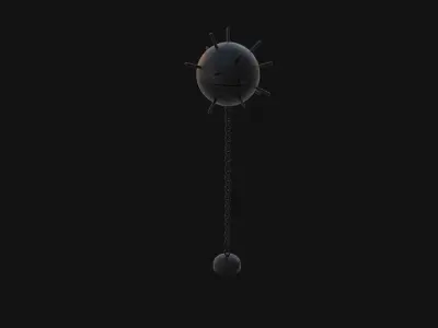 Naval Mine Black Low-poly 3D model