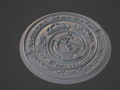 Real Madrid Football Medallion 3D print model