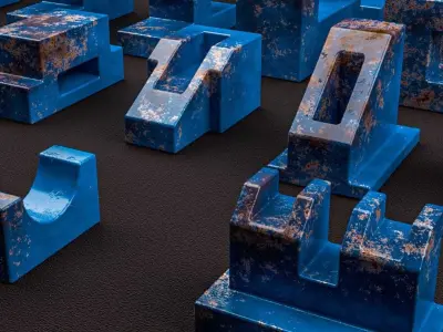 Building Blocks Kit Machined Parts Hard Surface V1 Low-poly 3D model