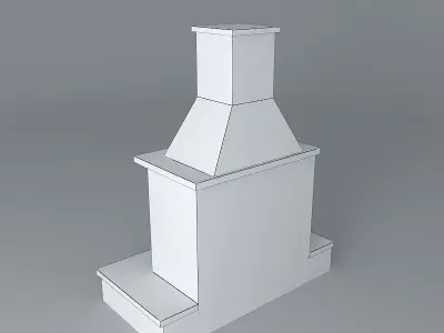 Compact Size Fireplace Free 3D model
