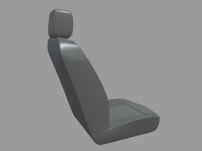Car Seat 013 Low-poly 3D model