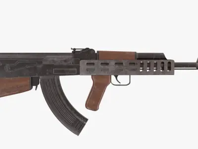 AK-47 Bullpup Low-poly 3D model