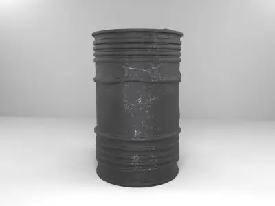 oil dram Low-poly 3D model