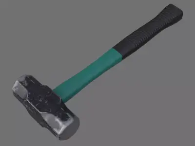 Sledgehammer 1B Low-poly 3D model
