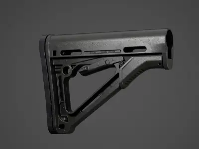 Magpul CTR stock Low-poly 3D model