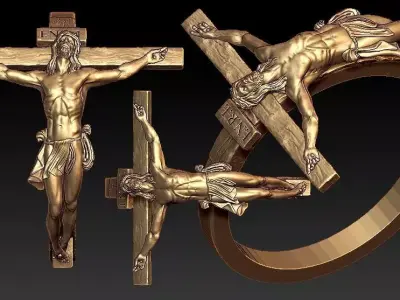 Jesus Ring  3D print model