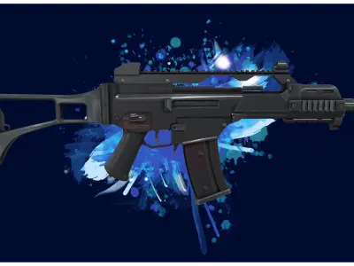 RIFLE 3 - G36 Assualt Rifle - 4K Game Ready Low-poly 3D model