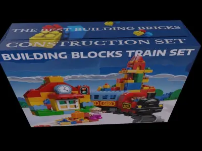 Building Blocks Train Set - GAME READY PBR Low-poly 3D model