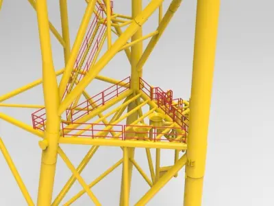 50 ft lean to Free 3D model