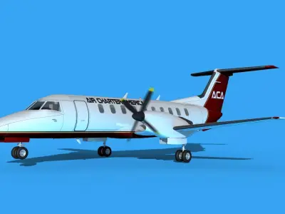 Embraer EMB120 Air Charter America 3D model