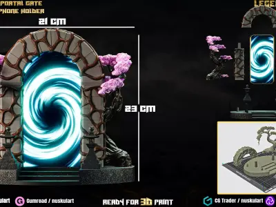 Portal Gate Phone Holder - 3D Printing Legendary 3D print model
