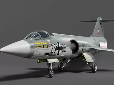 F104G starfighter fighter jet Free 3D model