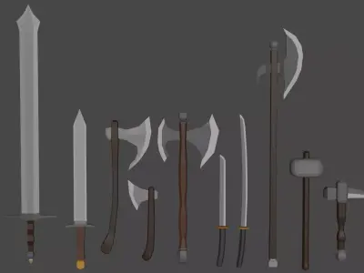  Medieval weapons 3D model
