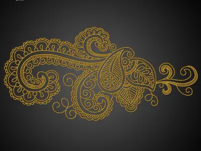 Floral Ornament Pattern 05 Free 3D model