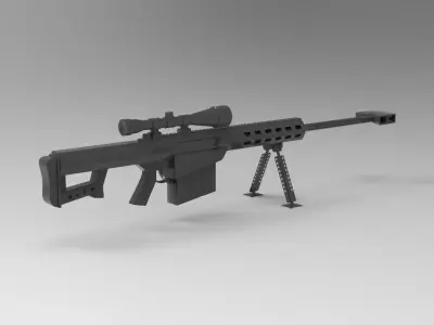 M107A1  Barrett Firearms 3D model