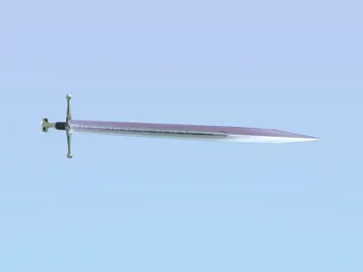 Narsil  Aragorns Sword  Lord of the rings Low-poly 3D model