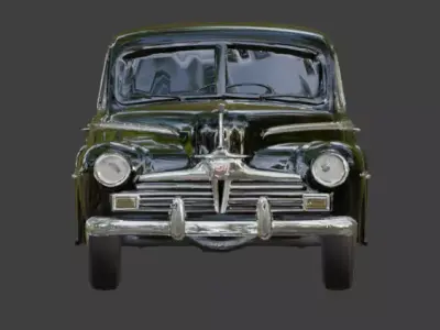 WWII Military Staff Car 3D Model Low-poly 3D model