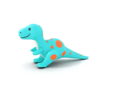 Spotted Teal Dinosaur model pack Low-poly 3D model