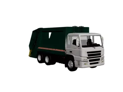 Garbage Truck Municipal Waste Collection Vehicle 01 3D model