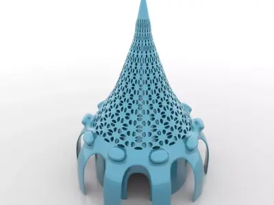 Small funny tower Free low-poly 3D model