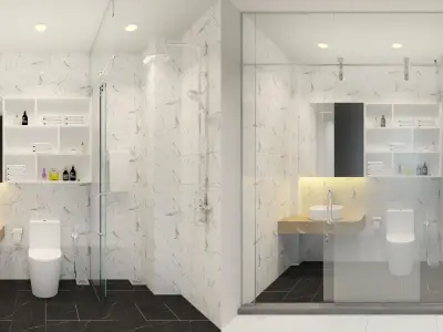 wc Bathrooom Free 3D model