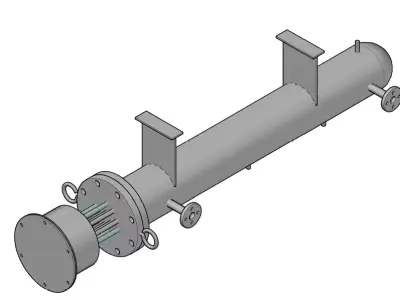 Shell and Tube 6kW Heater 3D model