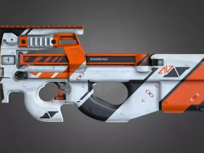 P90 - Asiimov Low-poly 3D model