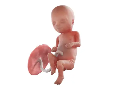 Fetus Week 16 Animated 3D model
