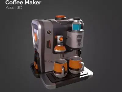 Coffee Maker Low-poly 3D model purchase
