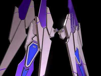 Robot Wings Low-poly 3D model order